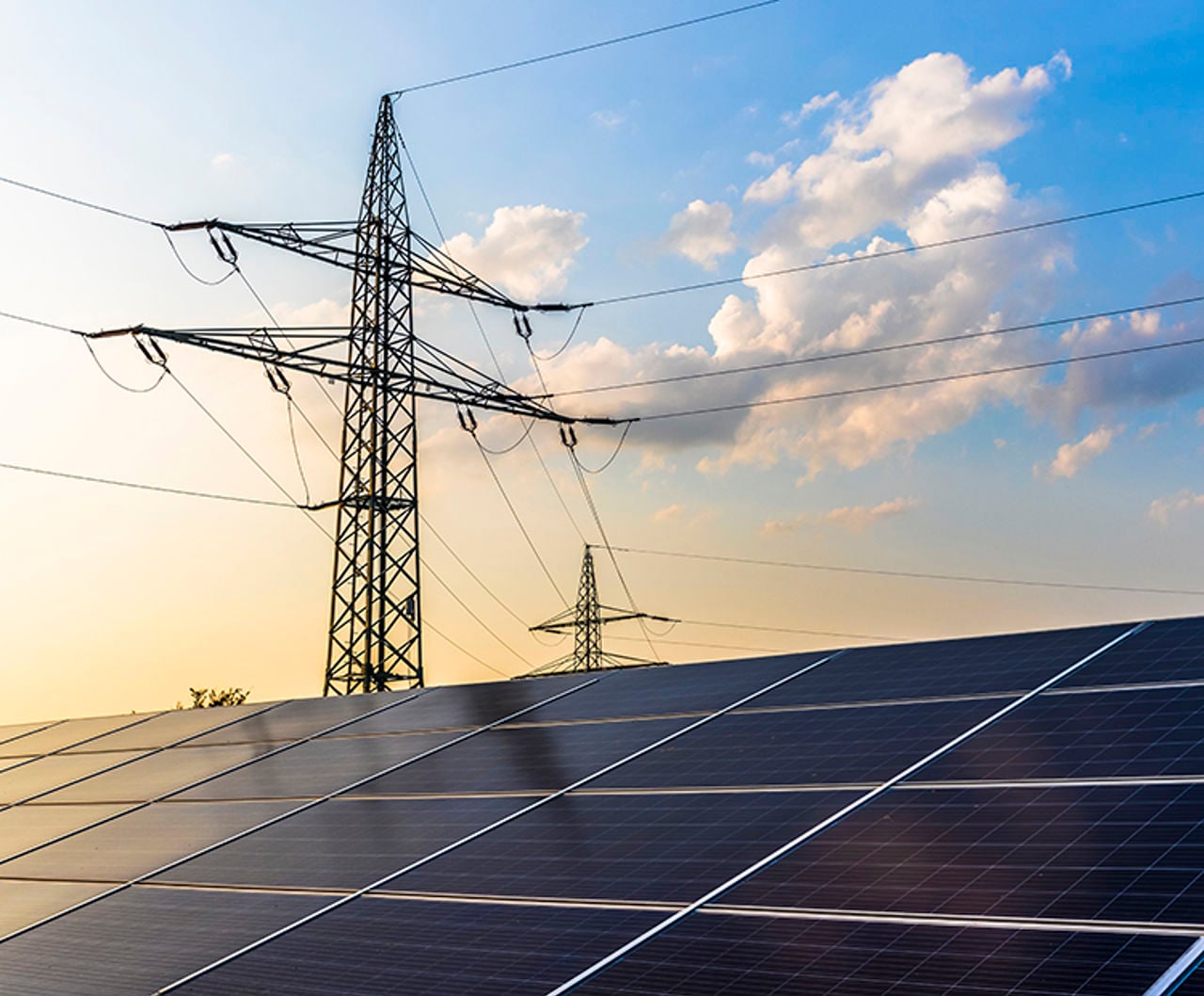Grid and solar panel