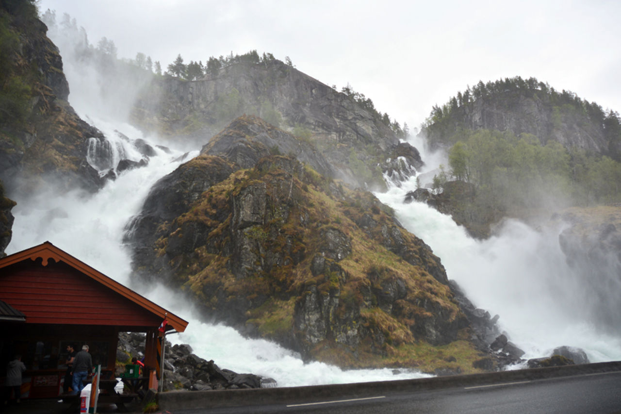 Låtefoss waterfall in Odda, Norway